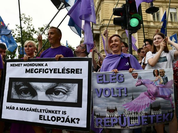 Hungarians Protest over Alleged Government Spying