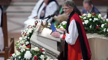 Watch: At Inaugural Prayer Service, Bishop Pleads for Trump to 'Have Mercy' on LGBTQ+ People and Migrants