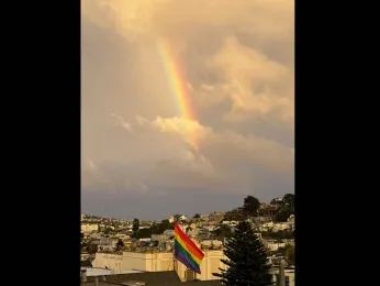 A rainbow over the Castro
