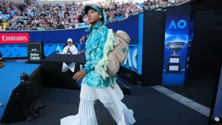 Naomi Osaka Tones Down Her Walk-On Outfit. Turns up the Heat at Australian Open